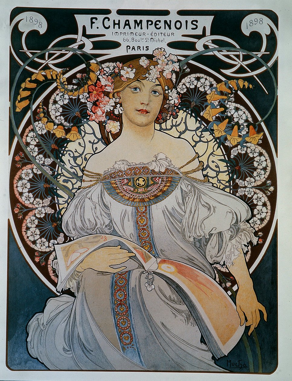Yazıcı-yayıncı F. Champenois için reklam - Mucha tarafından by Alphonse Mucha