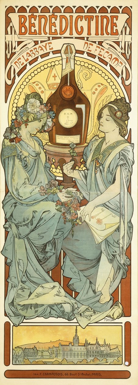 Benediktin, 1898 by Alphonse Mucha
