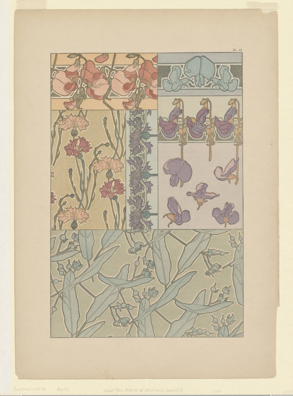 Belgeler Dekoratif: Tabak 41 by Alphonse Mucha