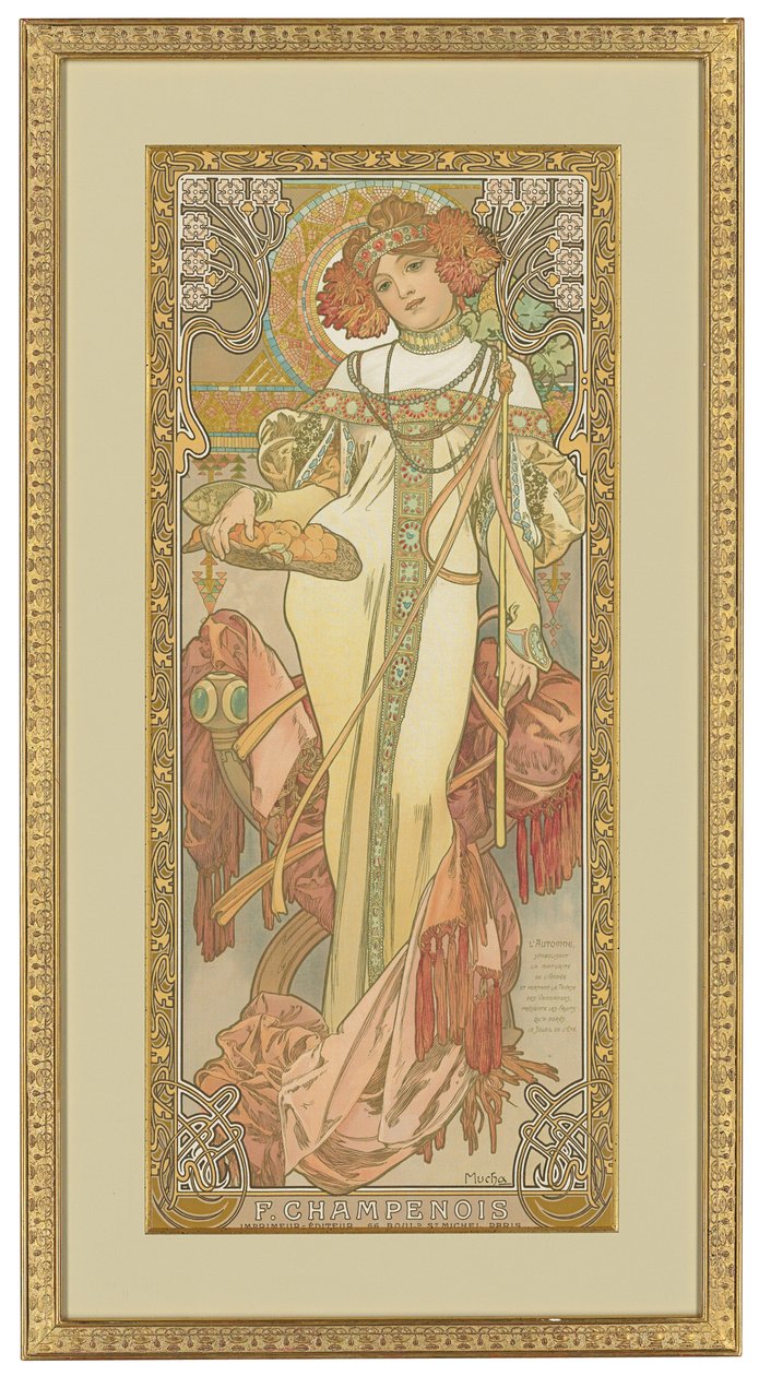 Dört Mevsim: Sonbahar, 1900 by Alphonse Mucha