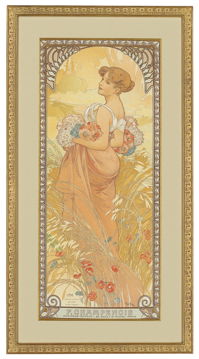 Dört Mevsim: Yaz, 1900 by Alphonse Mucha