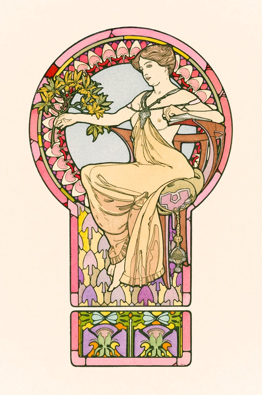 Belgelerden İsimsiz Décoratifs by Alphonse Marie Mucha