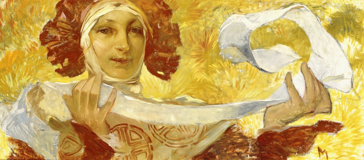 Kurdeleli Kadın, c. 1902-1903 by Alphonse Mucha