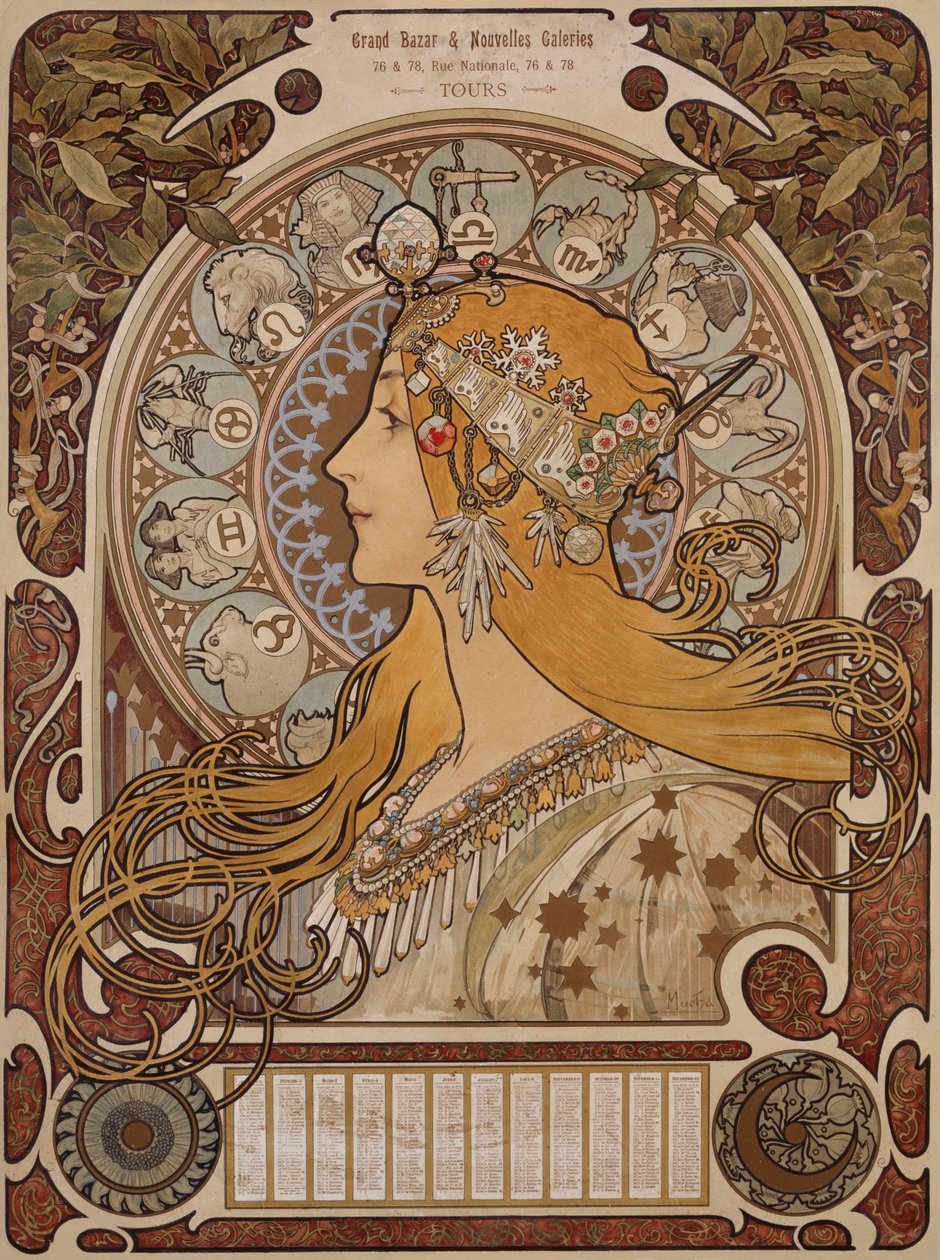 Zodyak, Kapalı Çarşı ve Yeni Galeriler, Turlar by Alphonse Mucha