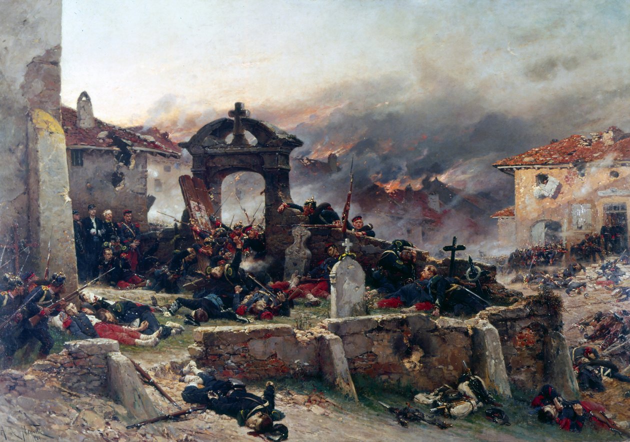Bir Neuville, Saint-Privat mezarlığı by Alphonse Marie de Neuville