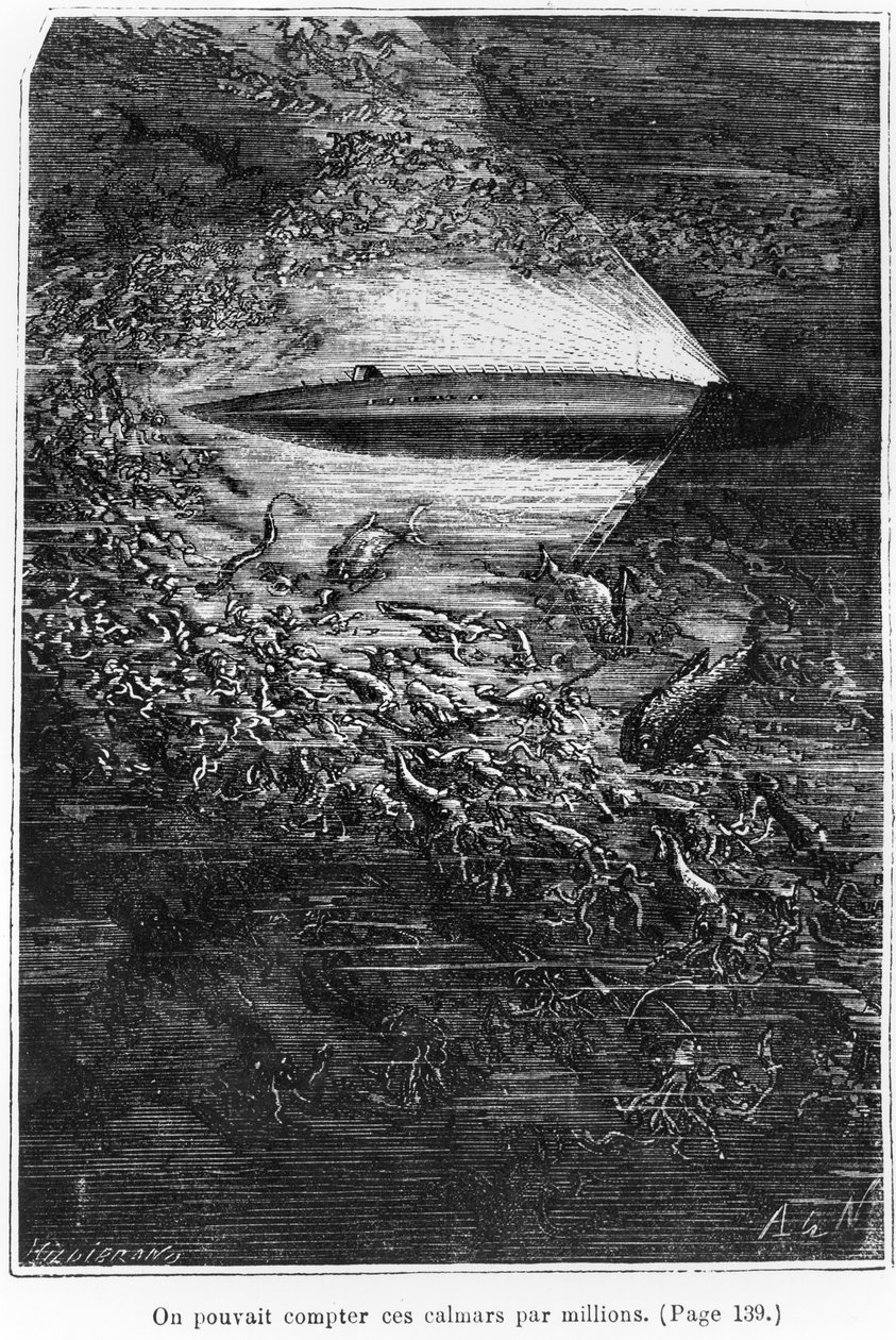 Henri Theophile Hildibrand (1824-97) 1877 tarafından oyulmuş Jules Verne (1828-1905) tarafından 