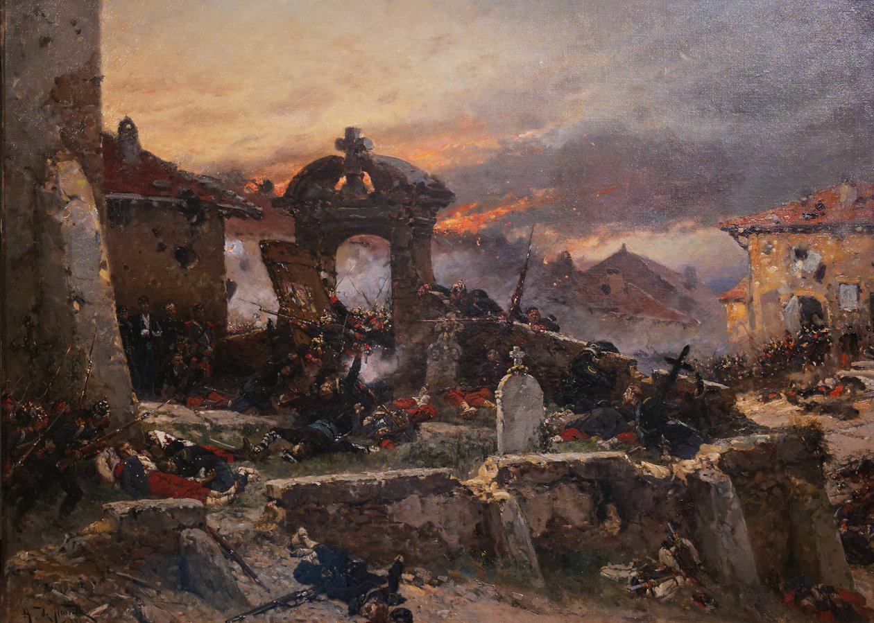 Saint-Privat mezarlığı, 18 Ağustos 1870, 1881 by Alphonse Marie de Neuville