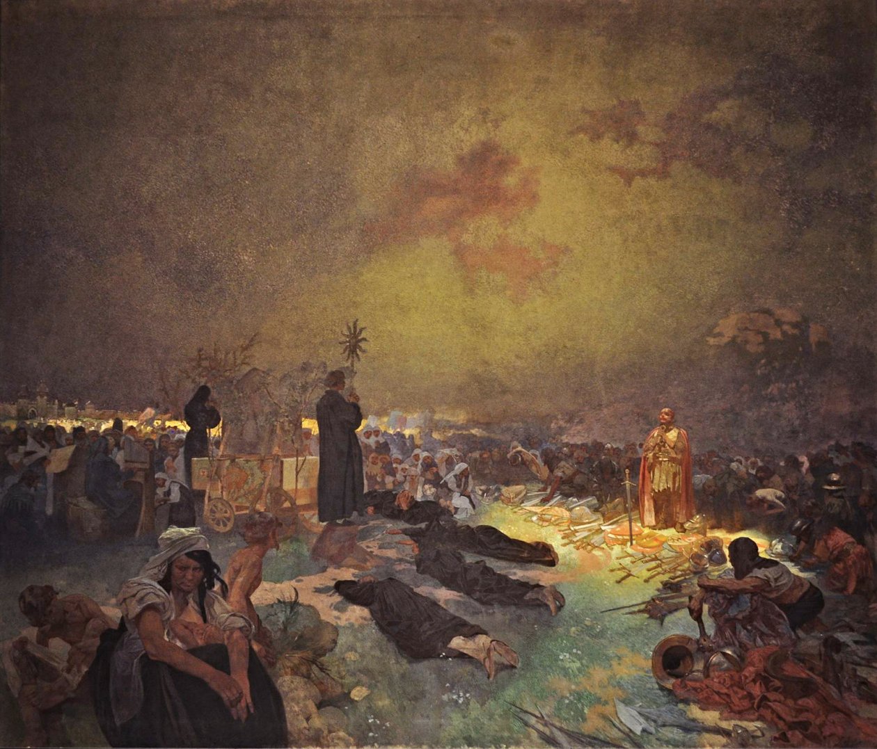 Vítkov Tepesi Savaşından Sonra Döngü Slav Destanı by Alphonse Mucha