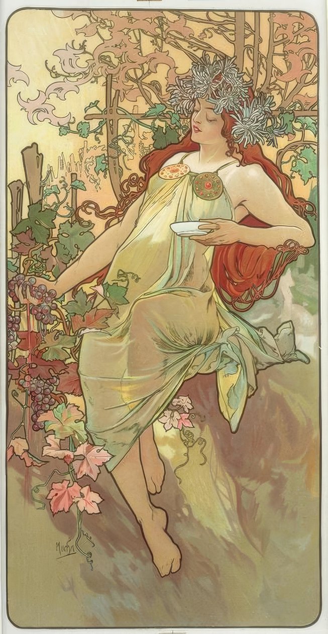 Sonbahar by Alphonse Mucha