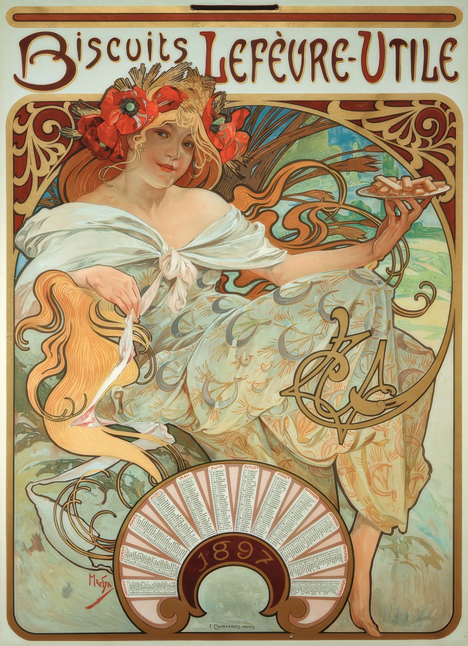 Lefèvre-Faydalı çerezler by Alphonse Mucha