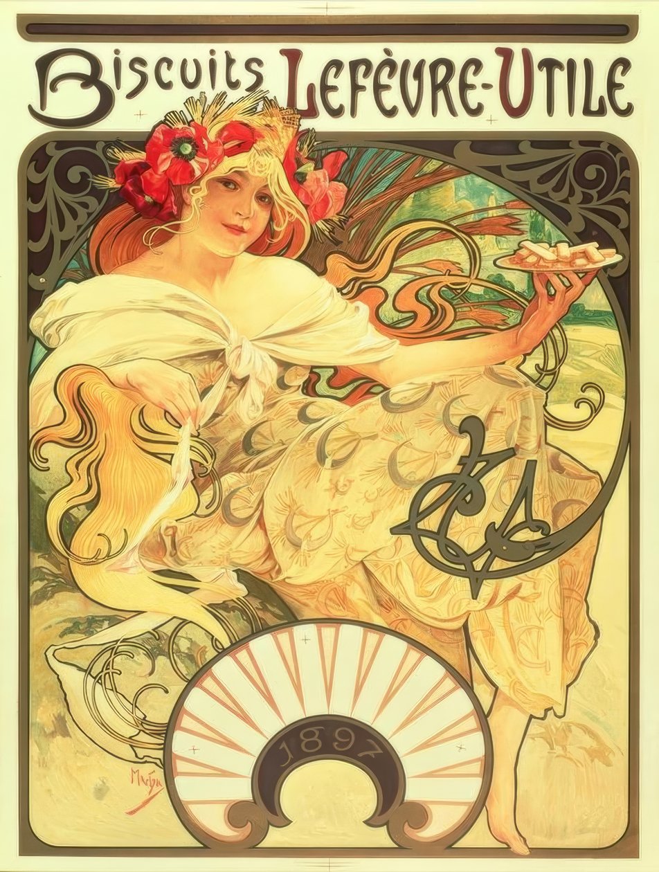 Lefèvre-Faydalı çerezler by Alphonse Mucha