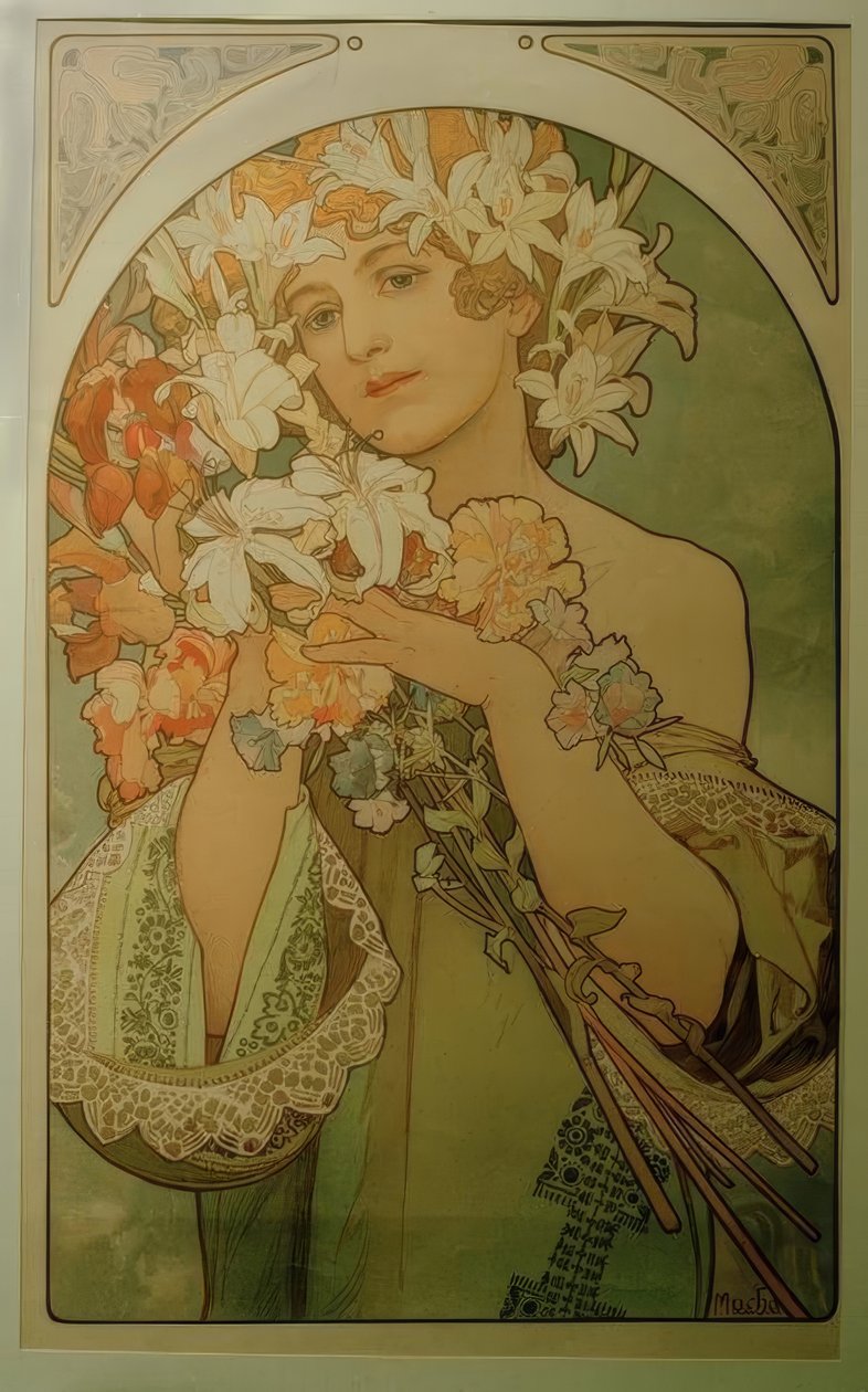 çiçek by Alphonse Mucha