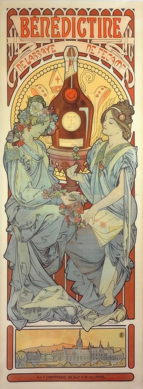 Benediktin by Alphonse Mucha
