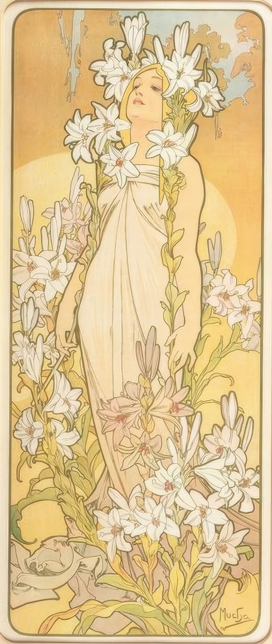 zambak by Alphonse Mucha