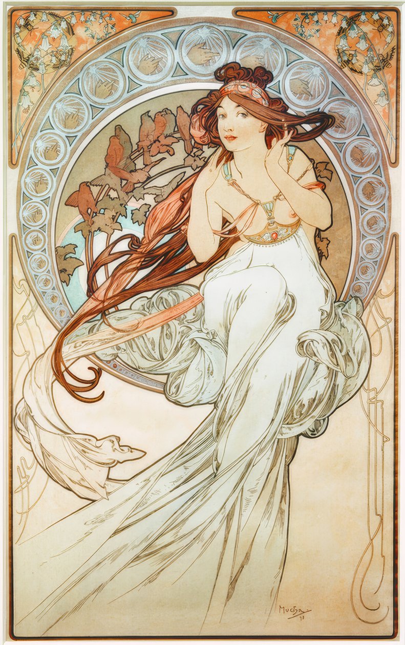 Müzik by Alphonse Mucha