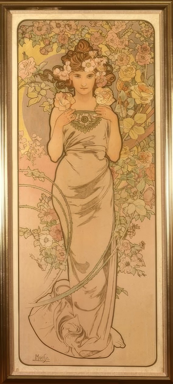 Gül by Alphonse Mucha