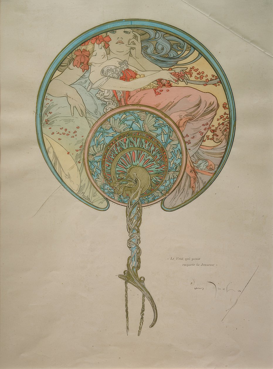 Bir hayran için tasarım by Alphonse Mucha