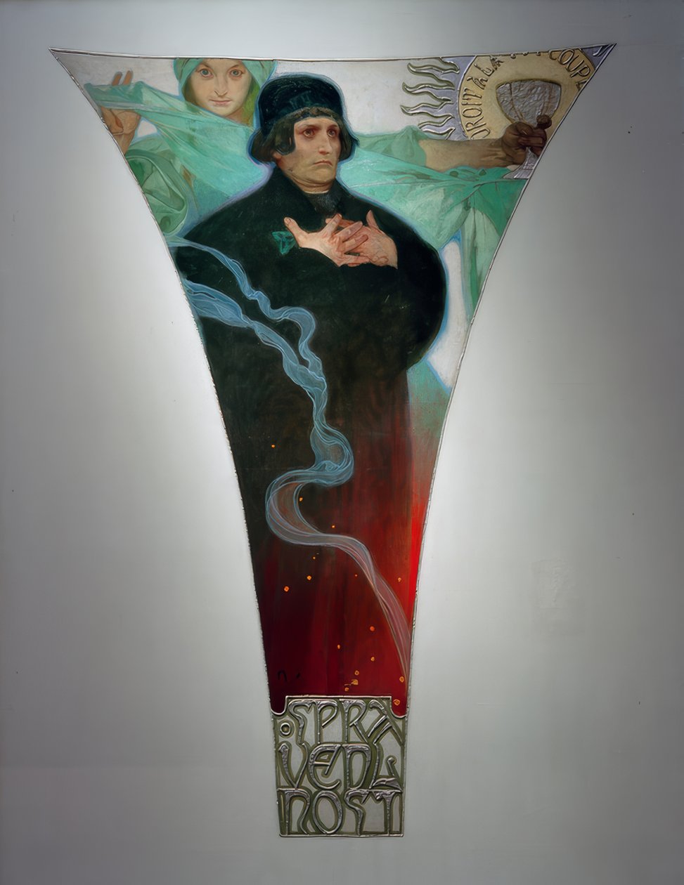 Adalet - Yargıç Jan Hus by Alphonse Mucha