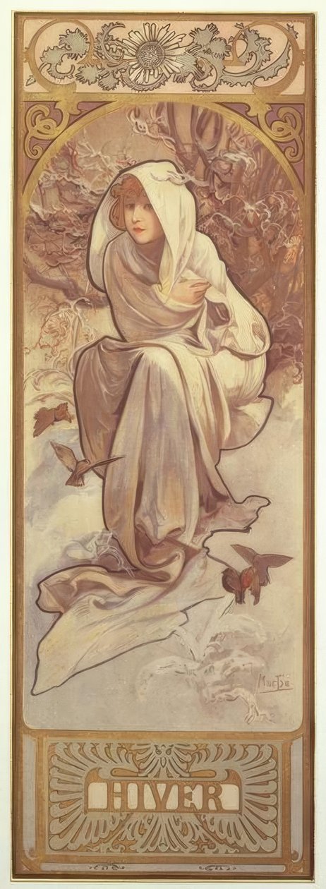 Kış by Alphonse Mucha