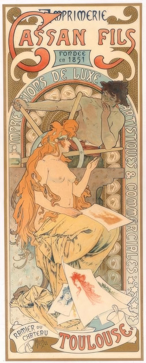 Cassan Fils Baskı by Alphonse Mucha