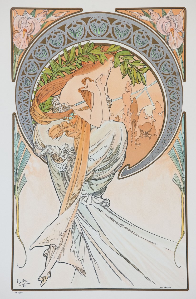 La Poesia Sanat serisinden, 1898. by Alphonse Mucha