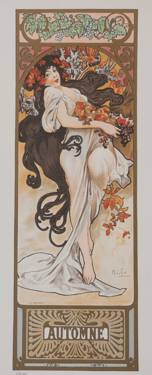 Mevsimler. Sonbahar, 1897. by Alphonse Mucha