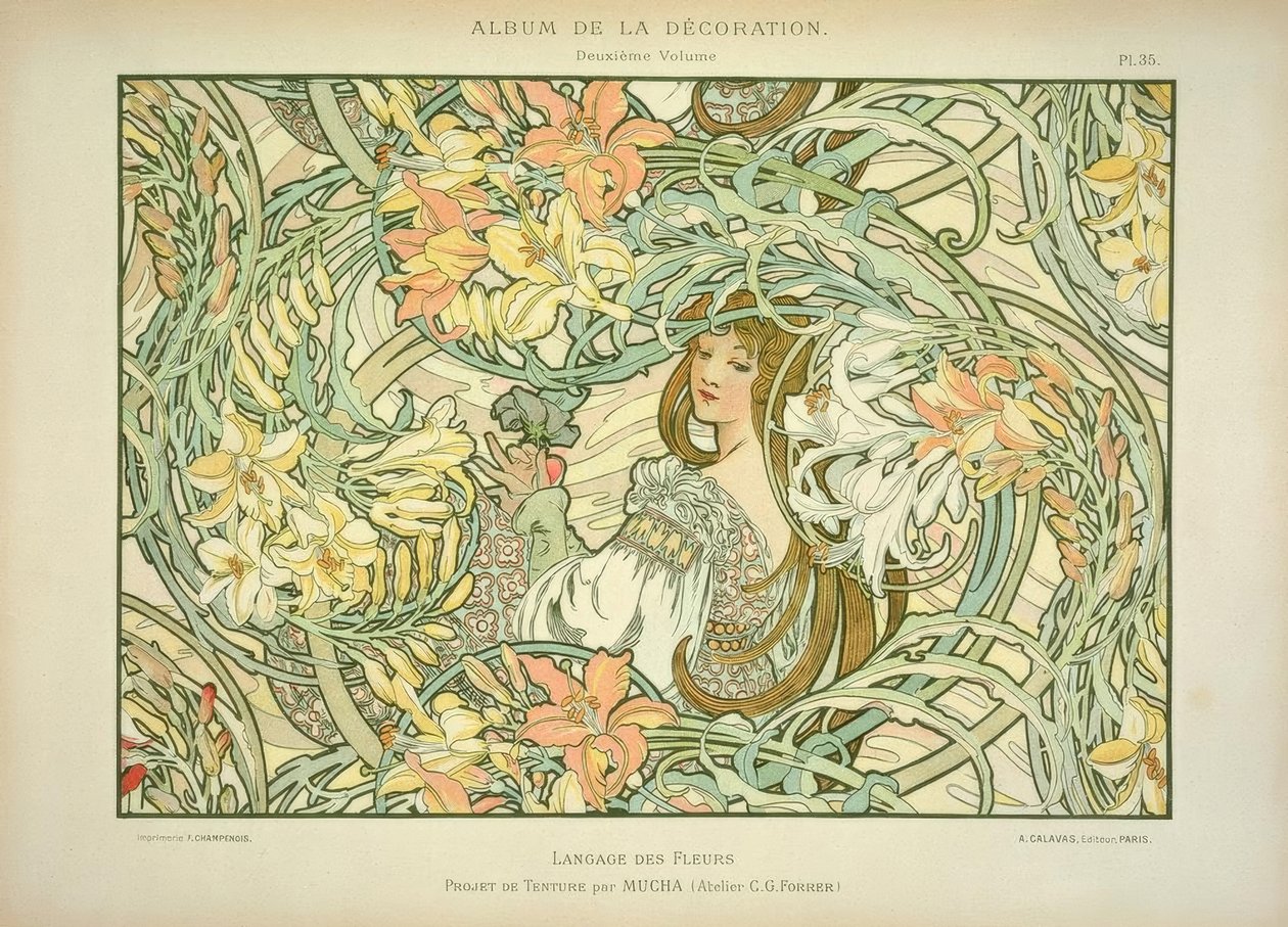 zambak by Alphonse Mucha