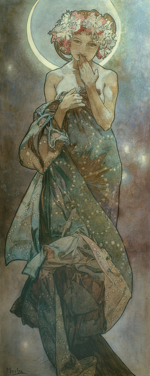 Ay ışığı by Alphonse Mucha