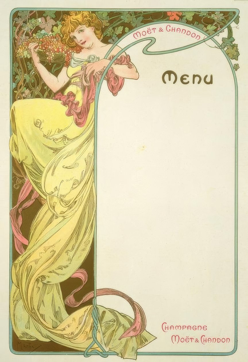 Moët & Chandon / Menü by Alphonse Mucha