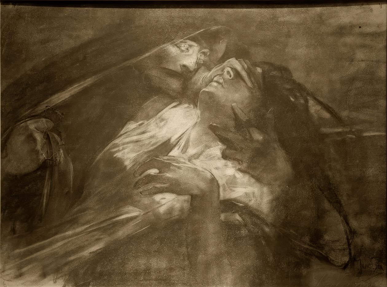 Mourtia, öl Pest by Alphonse Mucha
