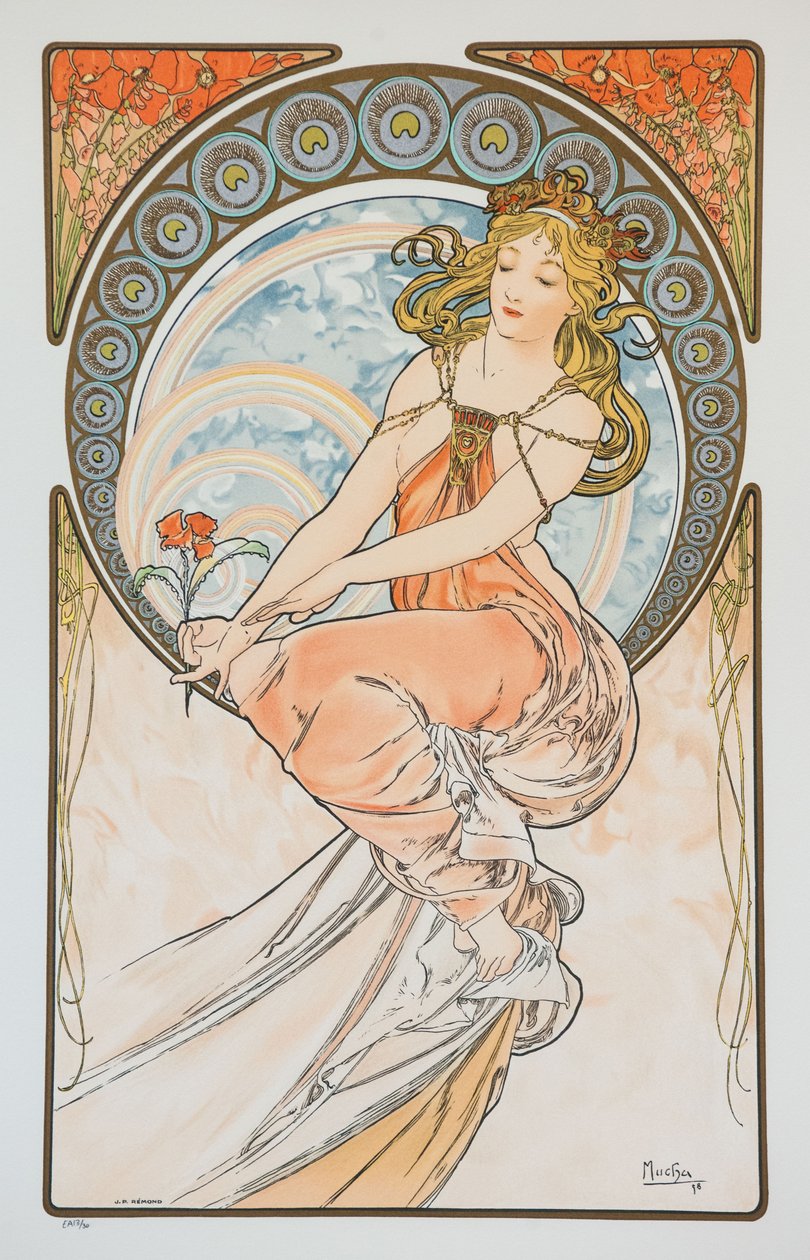 The Arts serisinden resim, 1898. by Alphonse Mucha