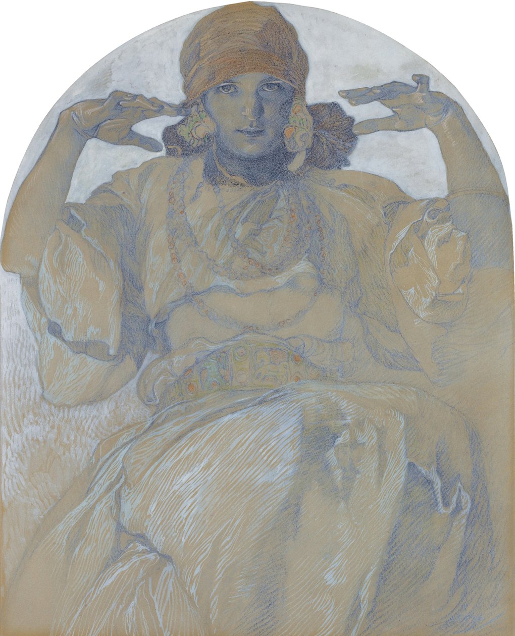 Sanatçıların portresi Kızı, Jaroslava, c. 1924 by Alphonse Mucha
