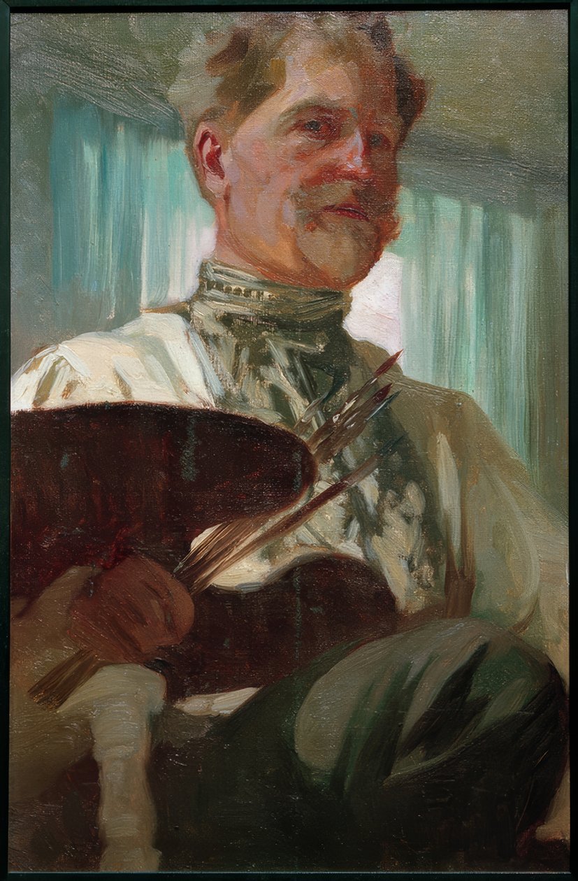 Paletli otoportre by Alphonse Mucha
