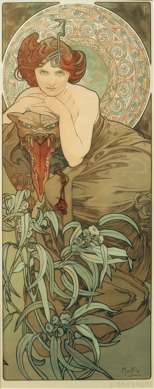 zümrüt by Alphonse Mucha