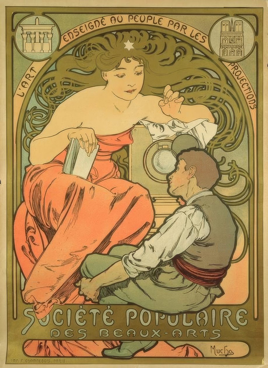Popüler Güzel Sanatlar Topluluğu by Alphonse Mucha