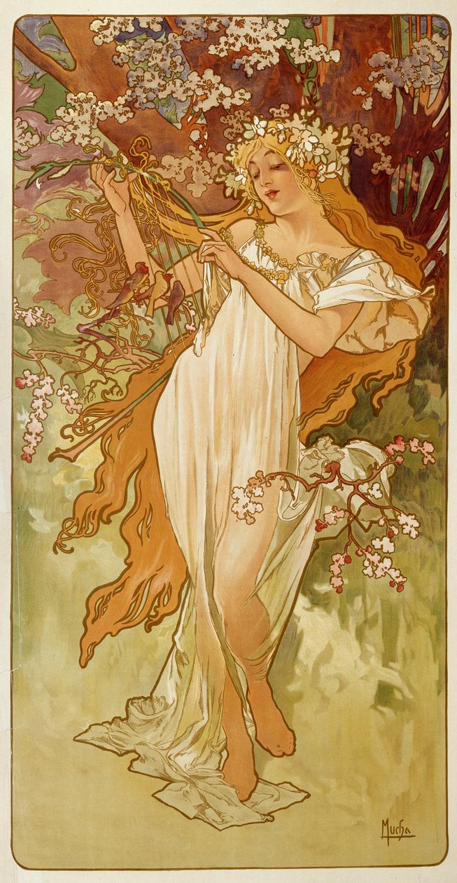 Bahar, 1896. by Alphonse Mucha