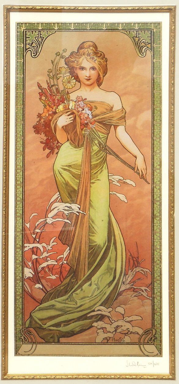 Les Saisons Serisinden Bahar by Alphonse Mucha