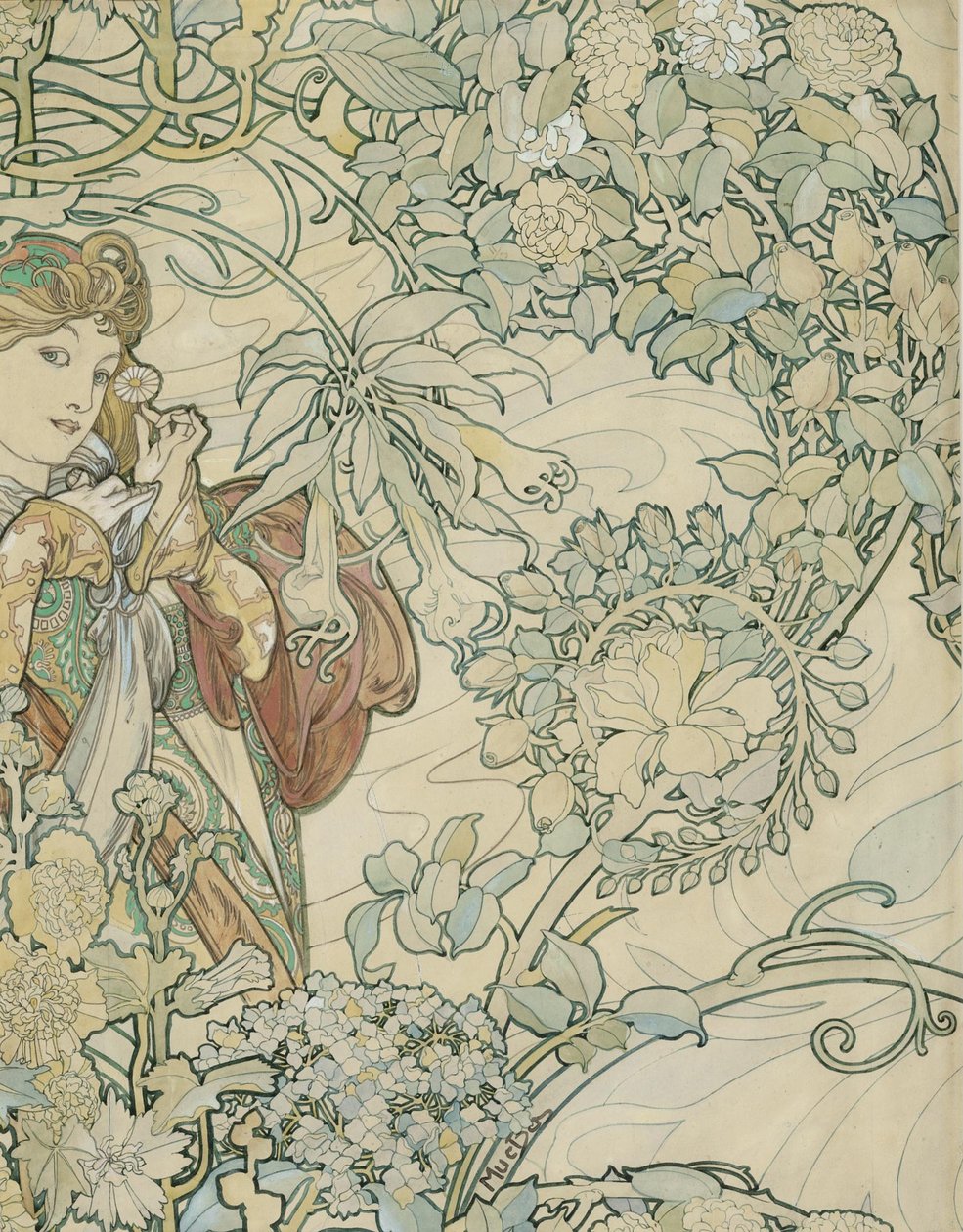 Tekstil Tasarımı by Alphonse Mucha