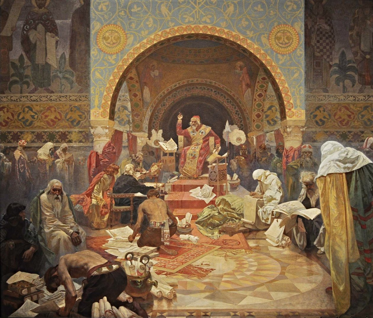 Bulgar Çarı Simeon Döngü Slav Destanı by Alphonse Mucha