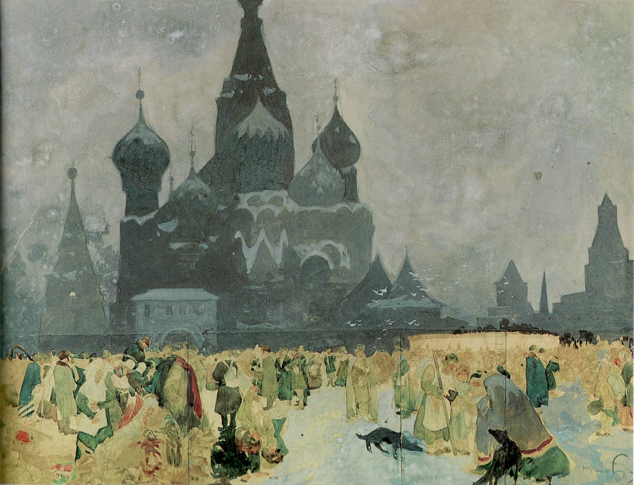 Slav Destanı için Rus Serflerinin Kurtuluşu Çalışması, 1914 by Alphonse Mucha