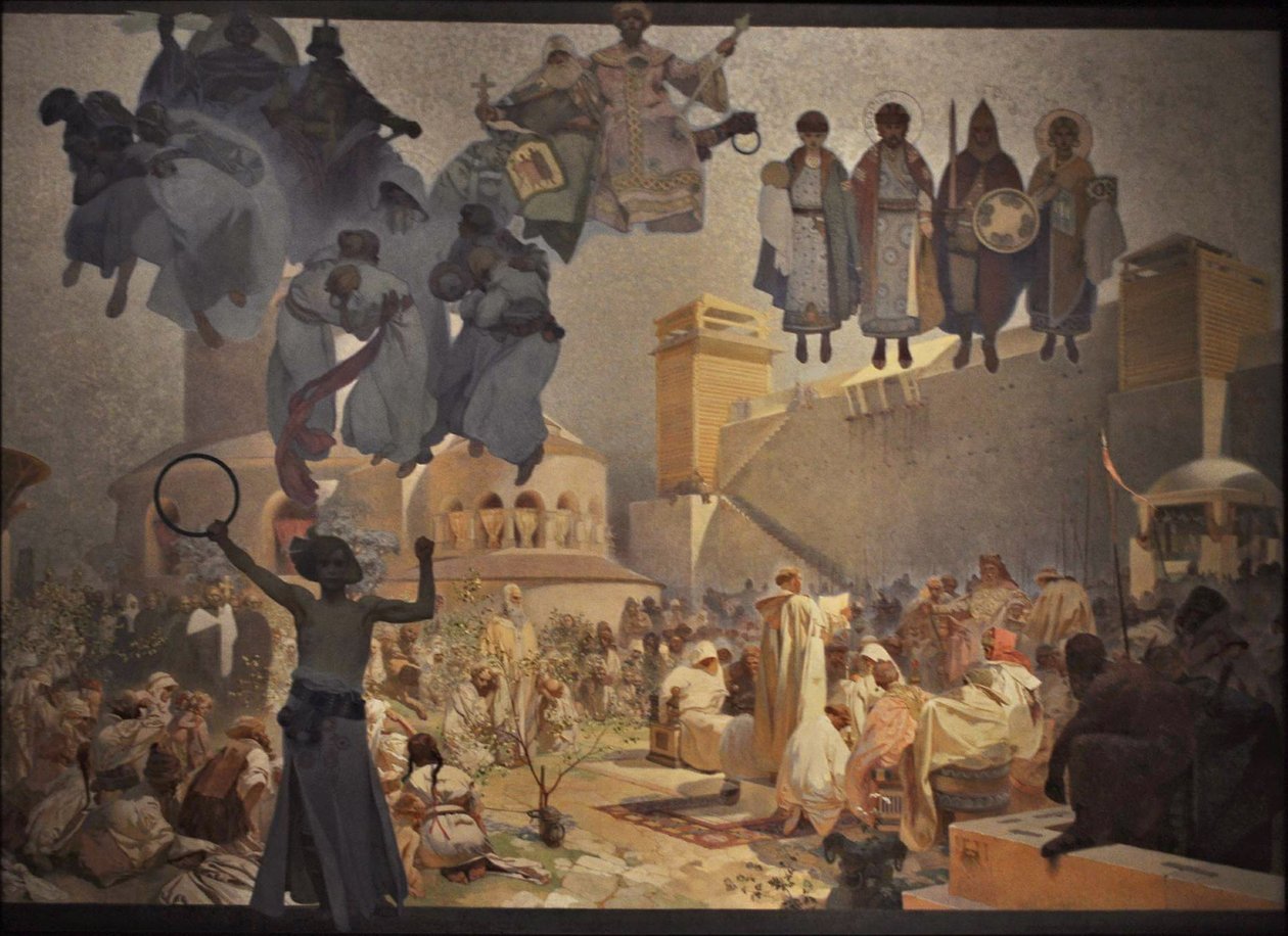 Slav Litürjisinin Tanıtımı Döngü Slav Destanı by Alphonse Mucha