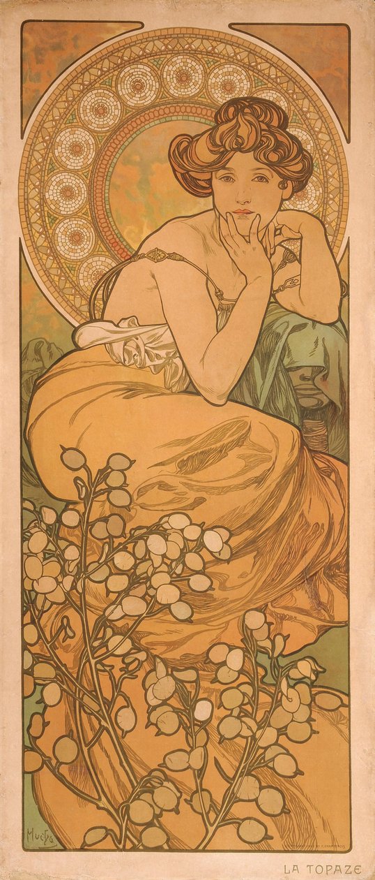 Topaz diziden Taşlar by Alphonse Mucha