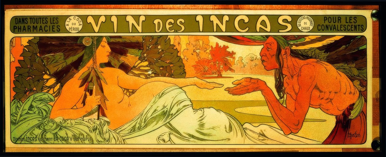 İyileşenler için İnka şarabı (..) by Alphonse Mucha