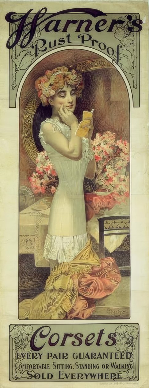 Warner Pas Korumalı Korseler by Alphonse Mucha