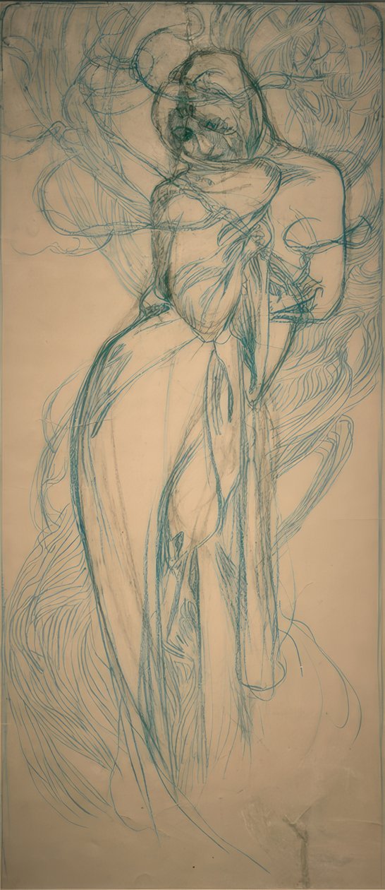 Kış by Alphonse Mucha
