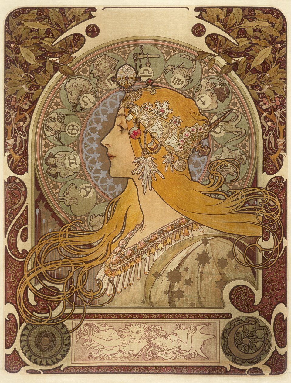 Zodyak, 1896 by Alphonse Mucha