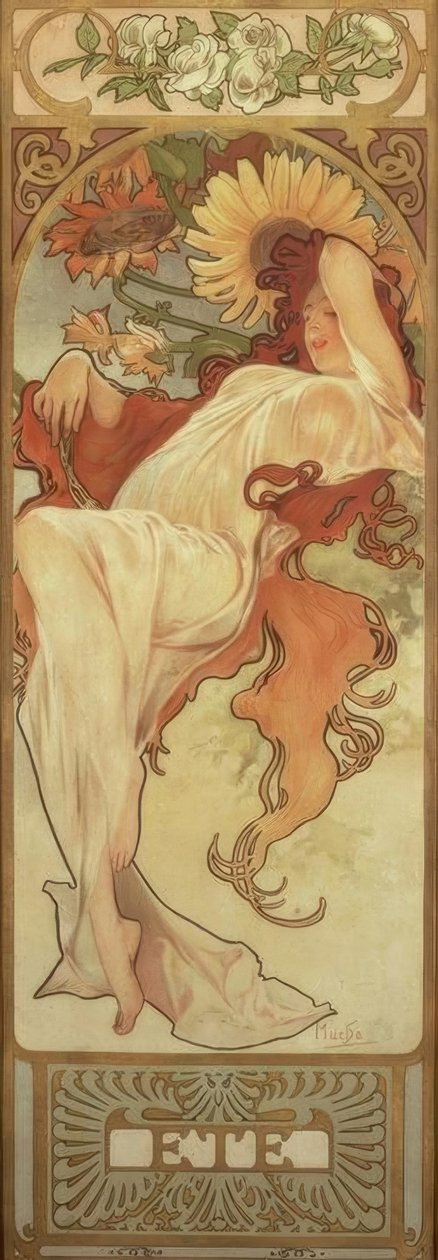 Yaz mevsimi by Alphonse Mucha