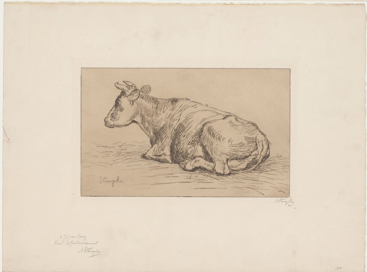 yalancı inek by Alphonse Stengelin (signed by artist)