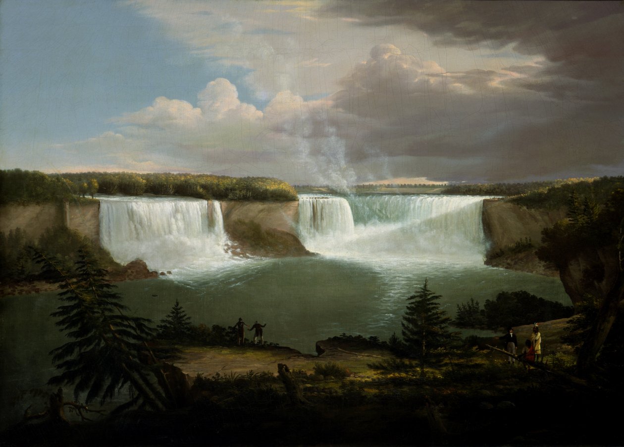 Niagara Şelalelerine Genel Bir Bakış, 1820. by Alvan Fisher