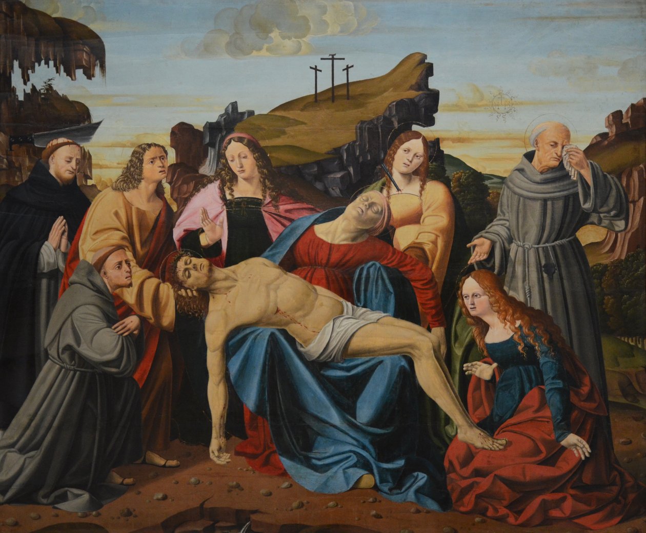 Meryem, Aziz Petrus Şehit, Aziz Francis, Evangelist Aziz John, Mısırlı Aziz Meryem ve Aziz Agatha ile Mesih